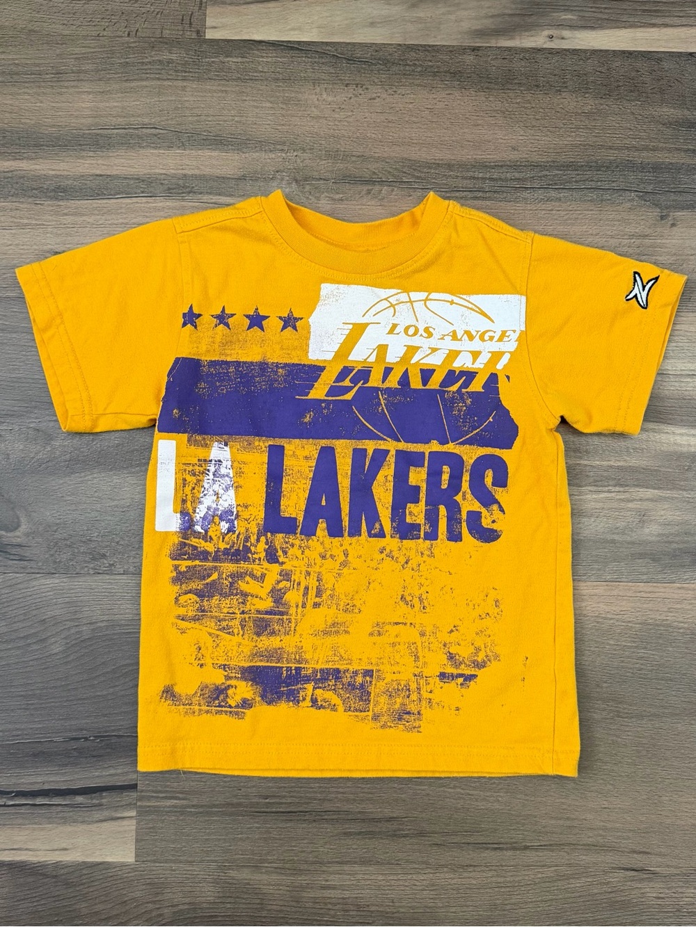 Y2K Zipway Youth LA Lakers Yellow Crewneck T-shirt Size 6